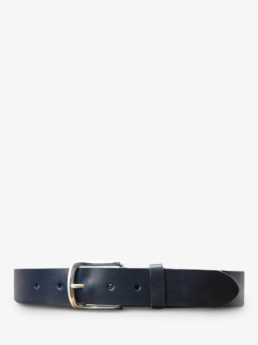 photo-vue-de-face-ceinture-en-cuir-pour-homme-et-femme-bleu-laceinture-magnifique-35mm-bleu-encre-paul-marius-cdv-35-l-db
