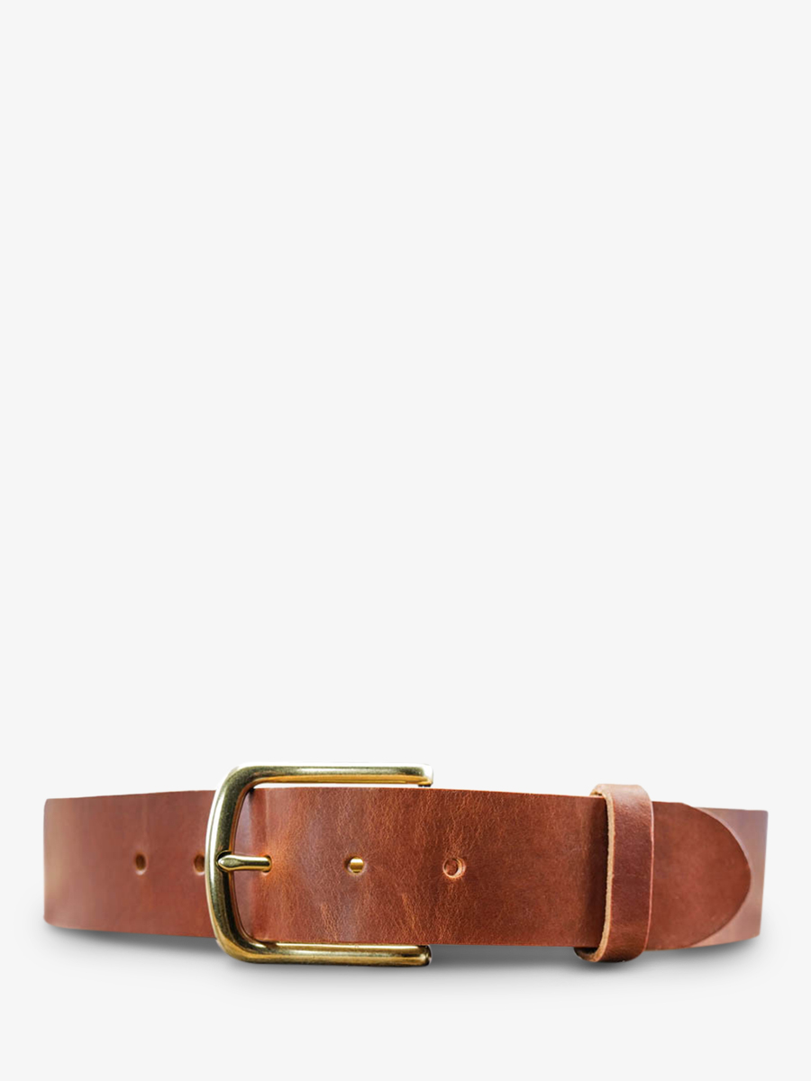 photo-vue-de-face-ceinture-en-cuir-pour-homme-et-femme-marron-laceinture-magnifique-40mm-cognac-paul-marius-cdv-40-l-co