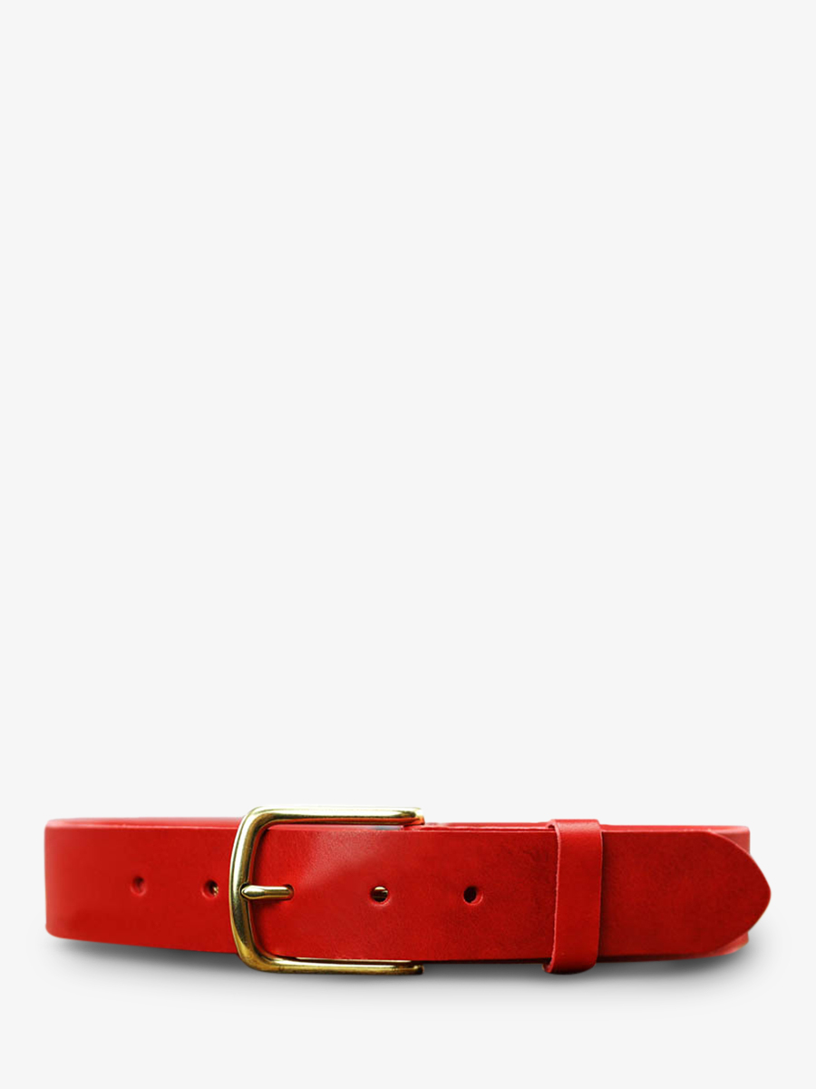 photo-vue-de-face-ceinture-en-cuir-pour-homme-et-femme-rouge-laceinture-magnifique-35mm-rouge-carmin-paul-marius-cdv-35-l-r