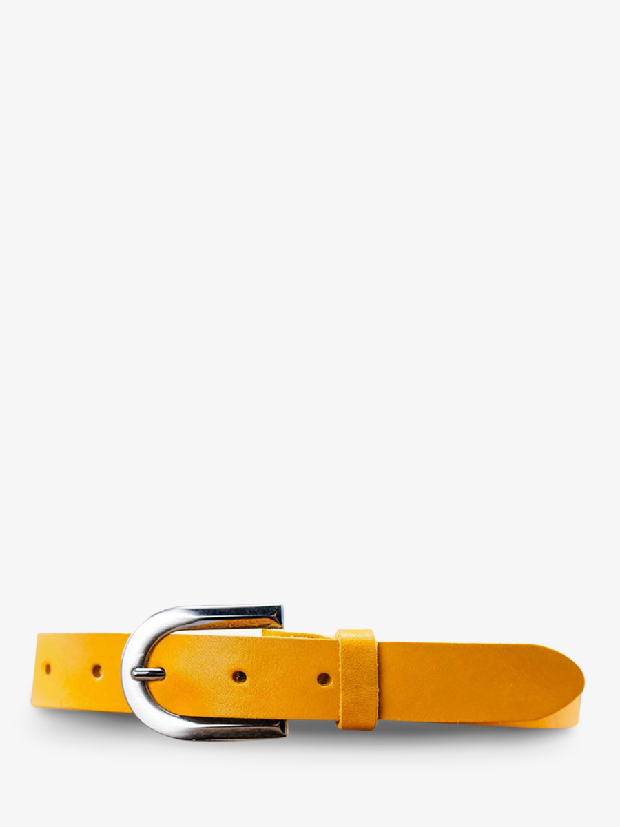 photo-vue-de-face-ceinture-en-cuir-pour-homme-et-femme-jaune-laceinture-magnifique-25mm-safran-paul-marius-cdv-25-l-y