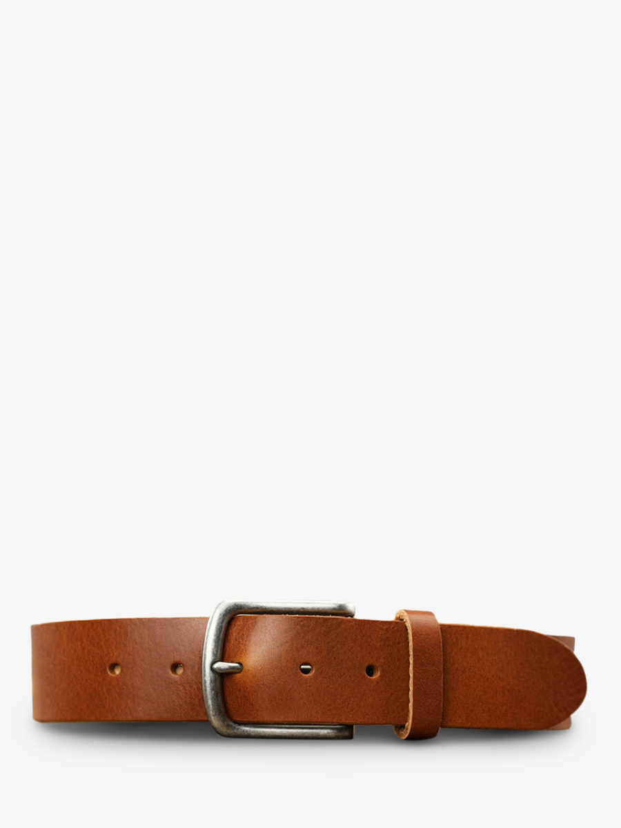 photo-vue-de-face-ceinture-en-cuir-pour-homme-et-femme-marron-laceinture-magnifique-40mm-naturel-paul-marius-cdv-40-l-l