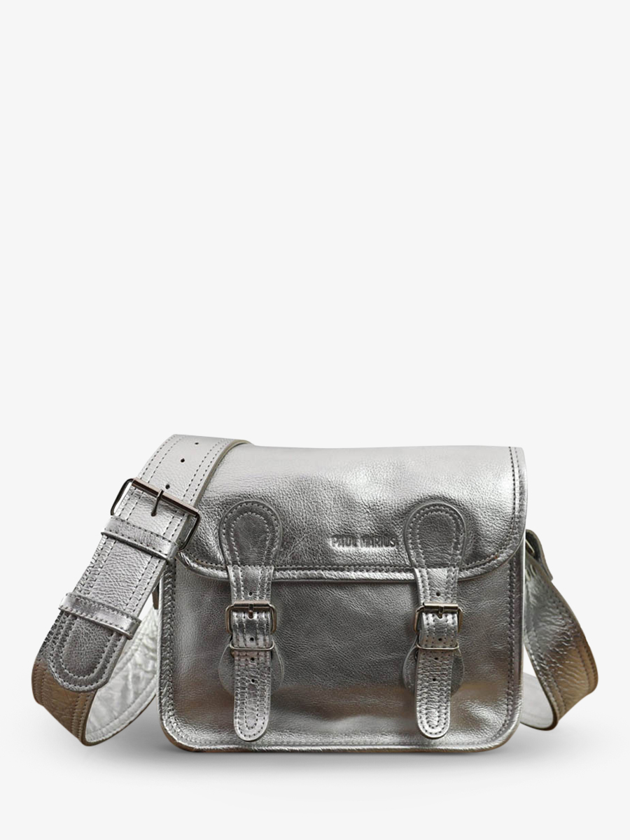 LaSacoche S Argent sac bandouli re cuir femme Argent PAUL MARIUS