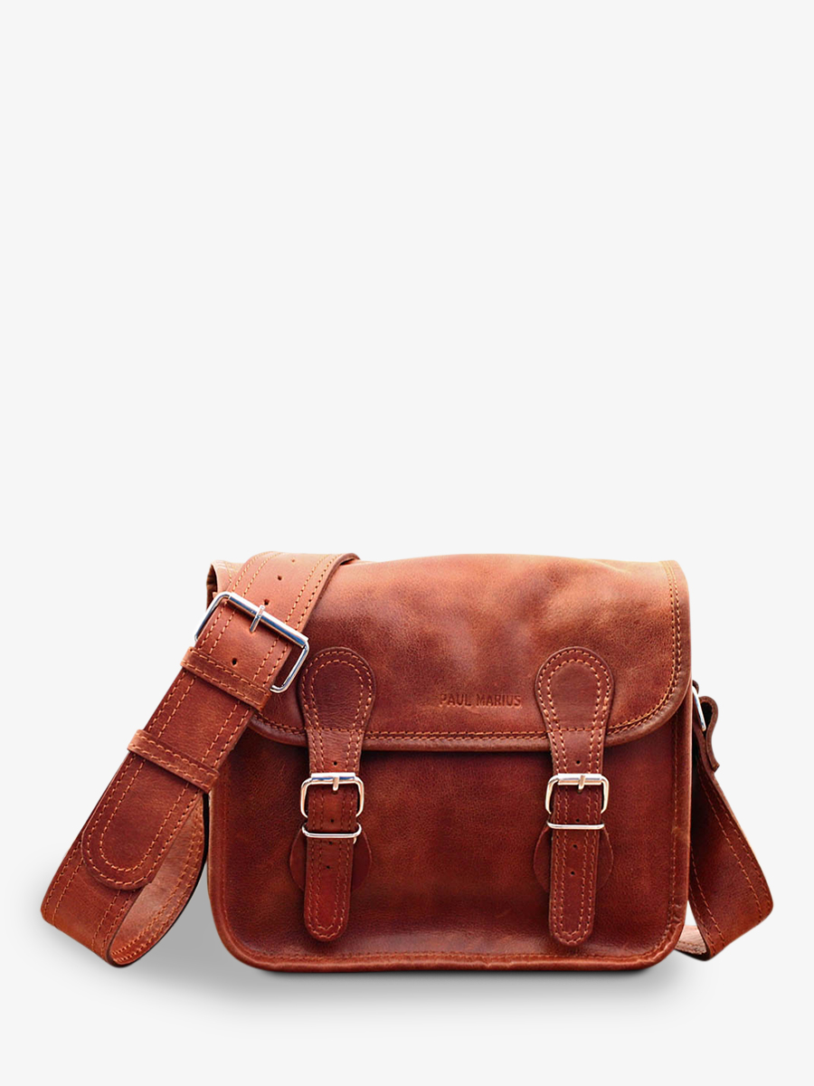 LaSacoche S Naturel - sac bandoulière cuir femme Marron