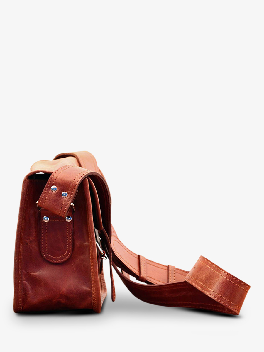 LaSacoche S Naturel - sac bandoulière cuir femme Marron