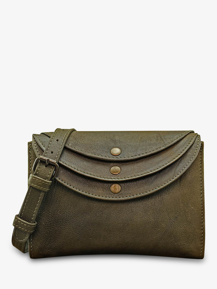 photo-vue-de-face-sac-bandouliere-cuir-femme-kaki-laminaudiere-kaki-huile-paul-marius-m301-ok