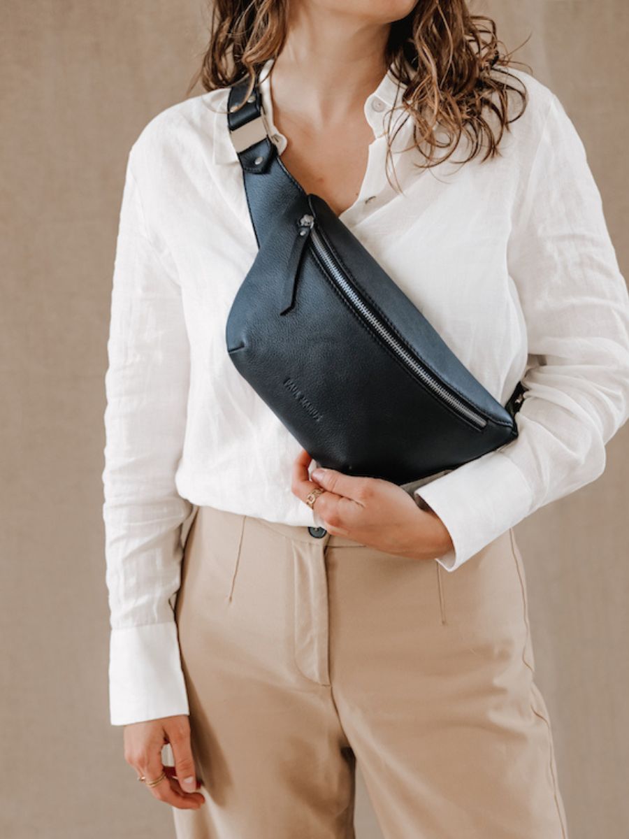 Sac banane en cuir on sale femme