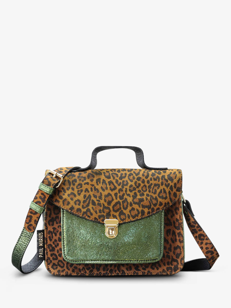 photo-vue-de-face-sac-bandouliere-cuir-femme-marron-vert-mademoiselle-george-leopard-naturel-kaki-metallise-paul-marius-w05-lp-l-mcgr