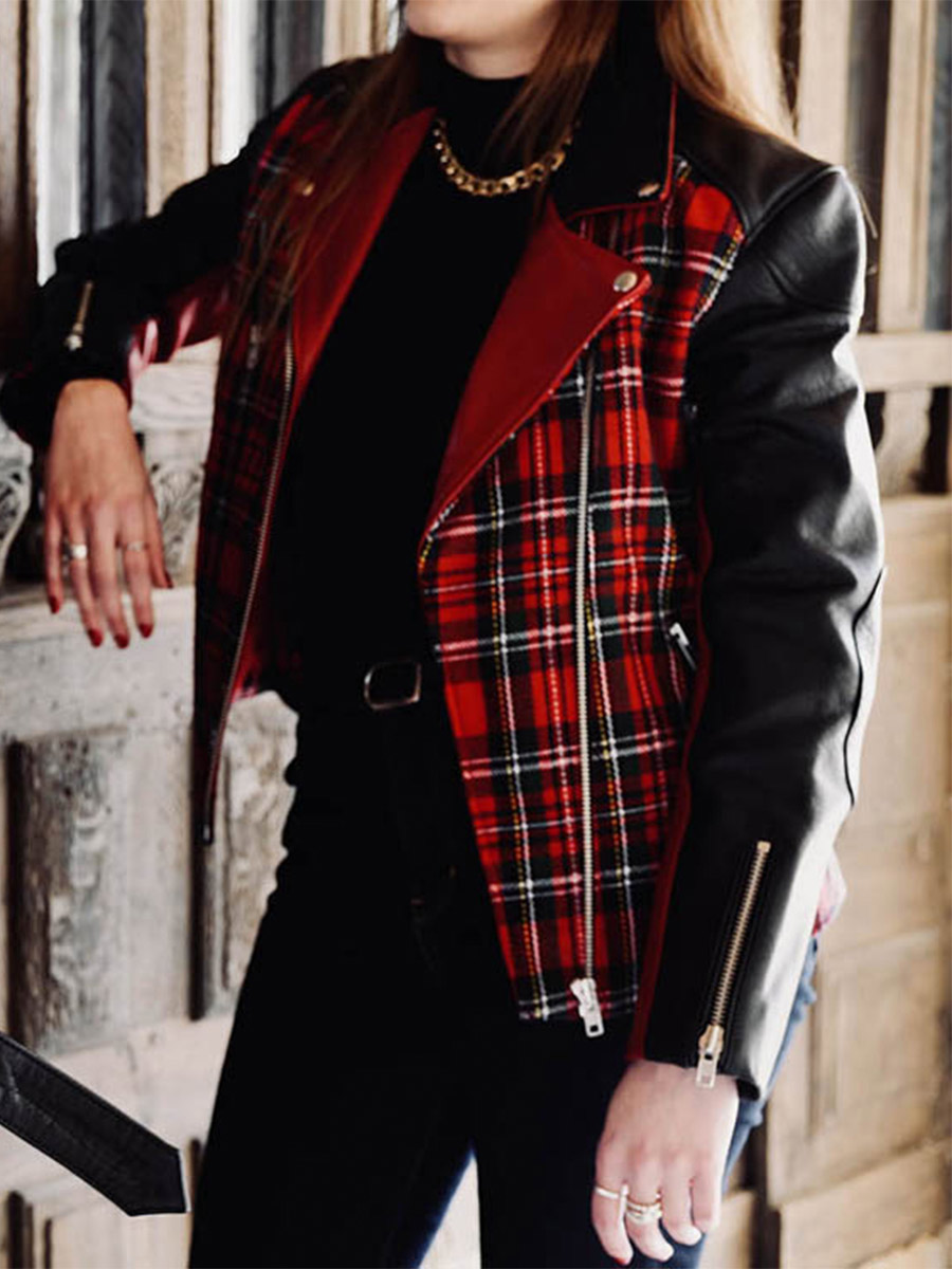 photo-vue-de-face-perfecto-cuir-femme-rouge-leperfecto-tartan-rouge-paul-marius-wpj-sco-r-s36