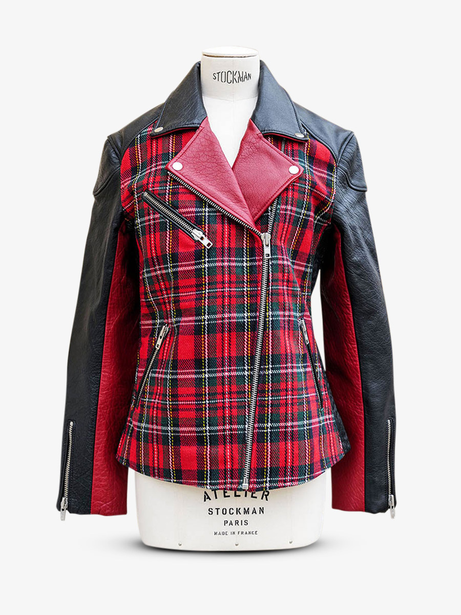 photo-matiere-perfecto-cuir-femme-rouge-leperfecto-tartan-rouge-paul-marius-wpj-sco-r-s36