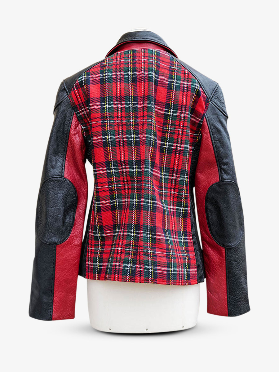 photo-vue-de-dos-perfecto-cuir-femme-rouge-leperfecto-tartan-rouge-paul-marius-wpj-sco-r-s36