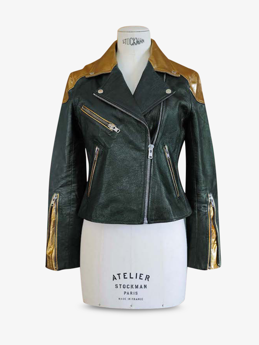 LePerfecto Vert For t Dor perfecto cuir femme Vert Dor