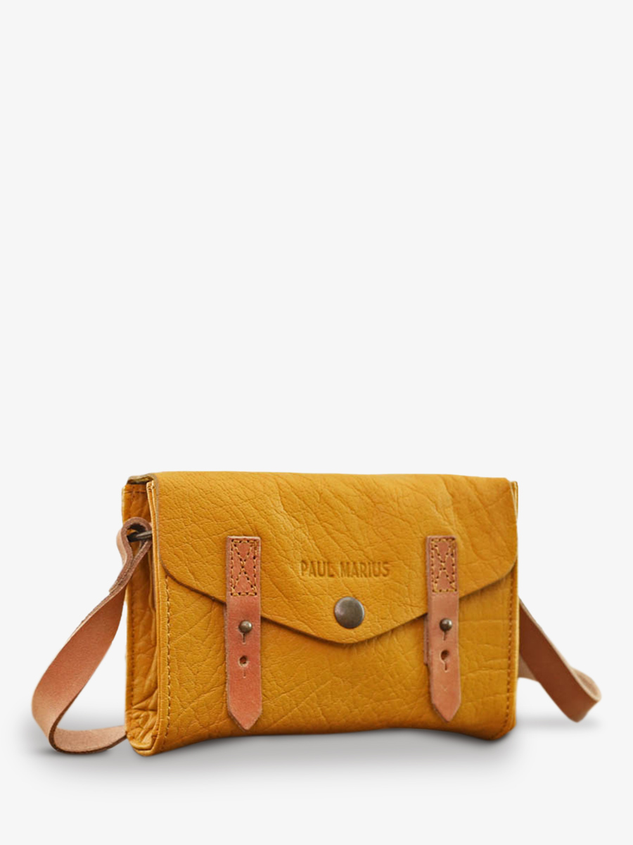 Le Mini Indispensable Safran sac bandouliere cuir femme Jaune PAUL MARIUS