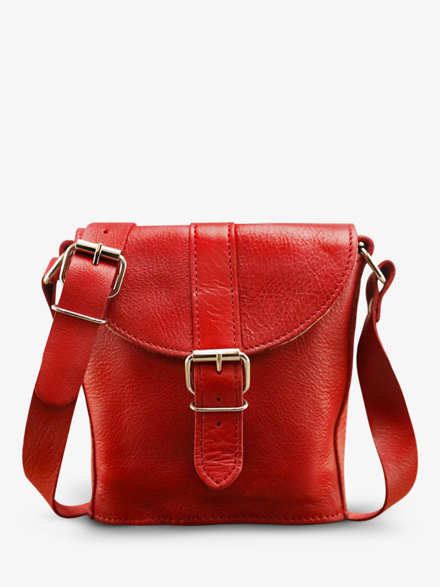 photo-vue-de-face-sac-bandouliere-cuir-femme-rouge-lauthentique-s-rouge-paul-marius-m43s-r