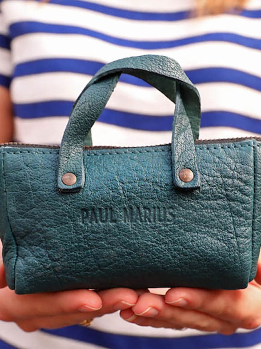 MonPremier Paul Marius Bleu Piscine porte monnaie cuir Bleu PAUL MARIUS