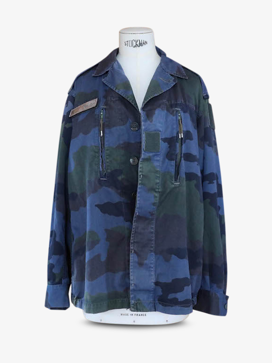 LaVeste Militaire Ceruleen veste militaire coton Bleu PAUL MARIUS