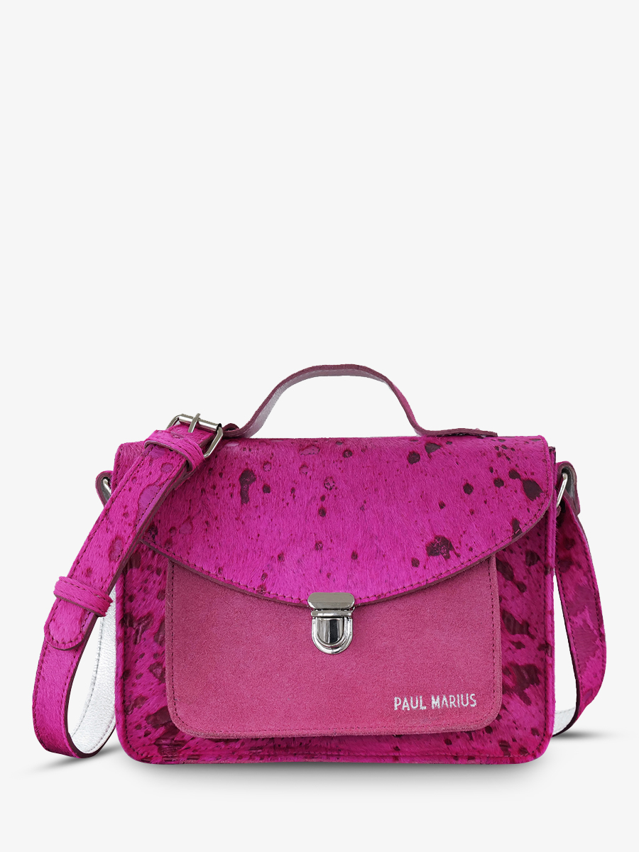 Mademoiselle George Rod o Trip Fuchsia sac bandouli re cuir femme Rose PAUL MARIUS