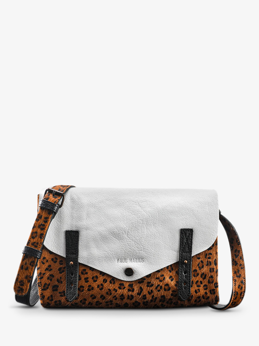photo-vue-de-face-sac-bandouliere-cuir-femme-noir-blanc-lindispensable-leopard-noir-blanc-paul-marius-w08-lp-b-w