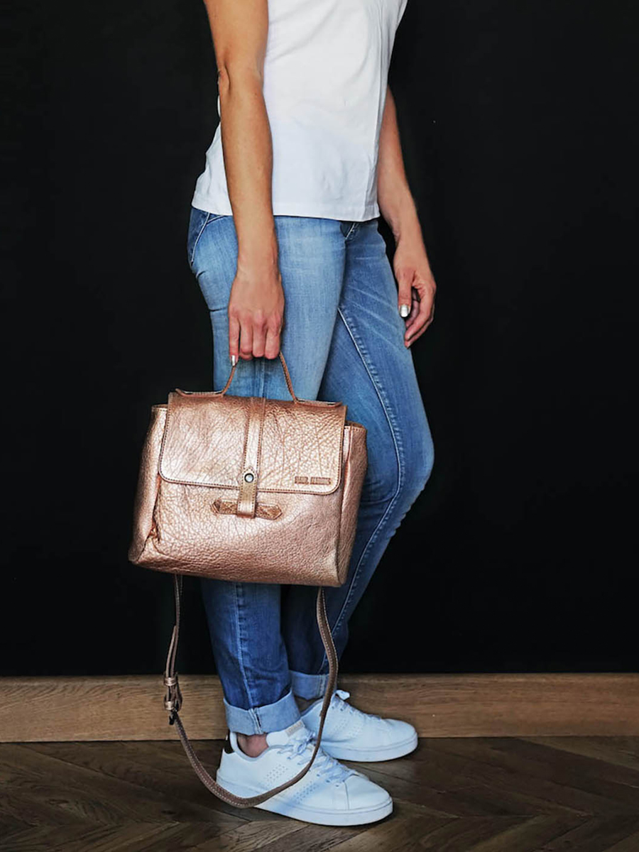 Sac rose doré clearance