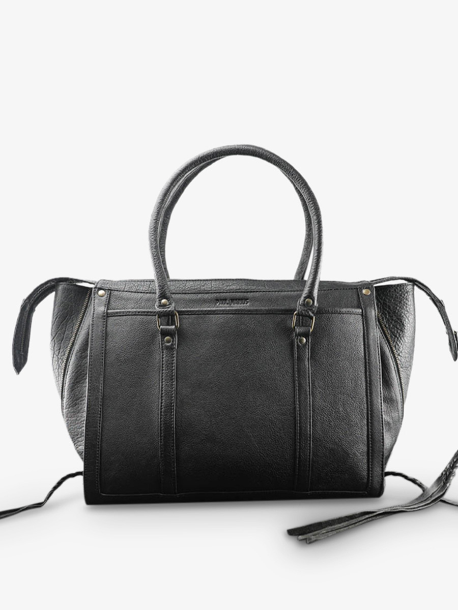 photo-vue-de-dos-sac-a-main-cuir-femme-argente-noir-lerive-droite-m-argente-noir-paul-marius-w19m-s-b