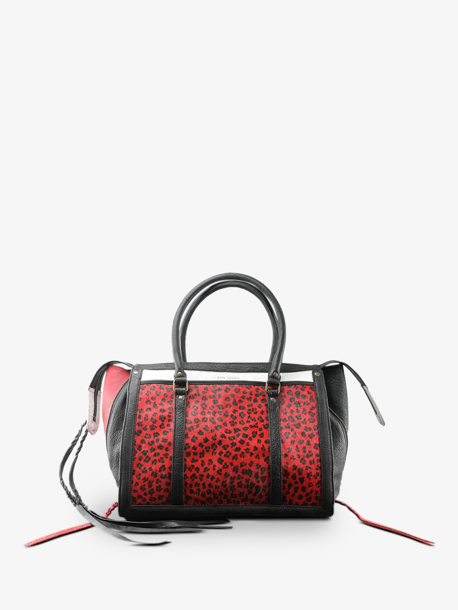 photo-vue-de-face-sac-a-main-cuir-femme-noir-rouge-lerive-droite-m-leopard-noir-rouge-paul-marius-w19m-lp-b-r