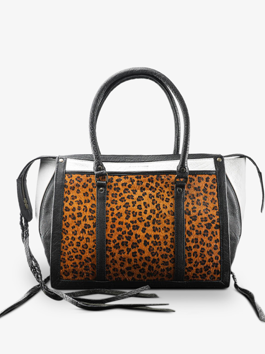 photo-vue-de-face-sac-a-main-cuir-business-noir-blanc-lerive-droite-l-leopard-noir-blanc-paul-marius-w19l-lp-b-w