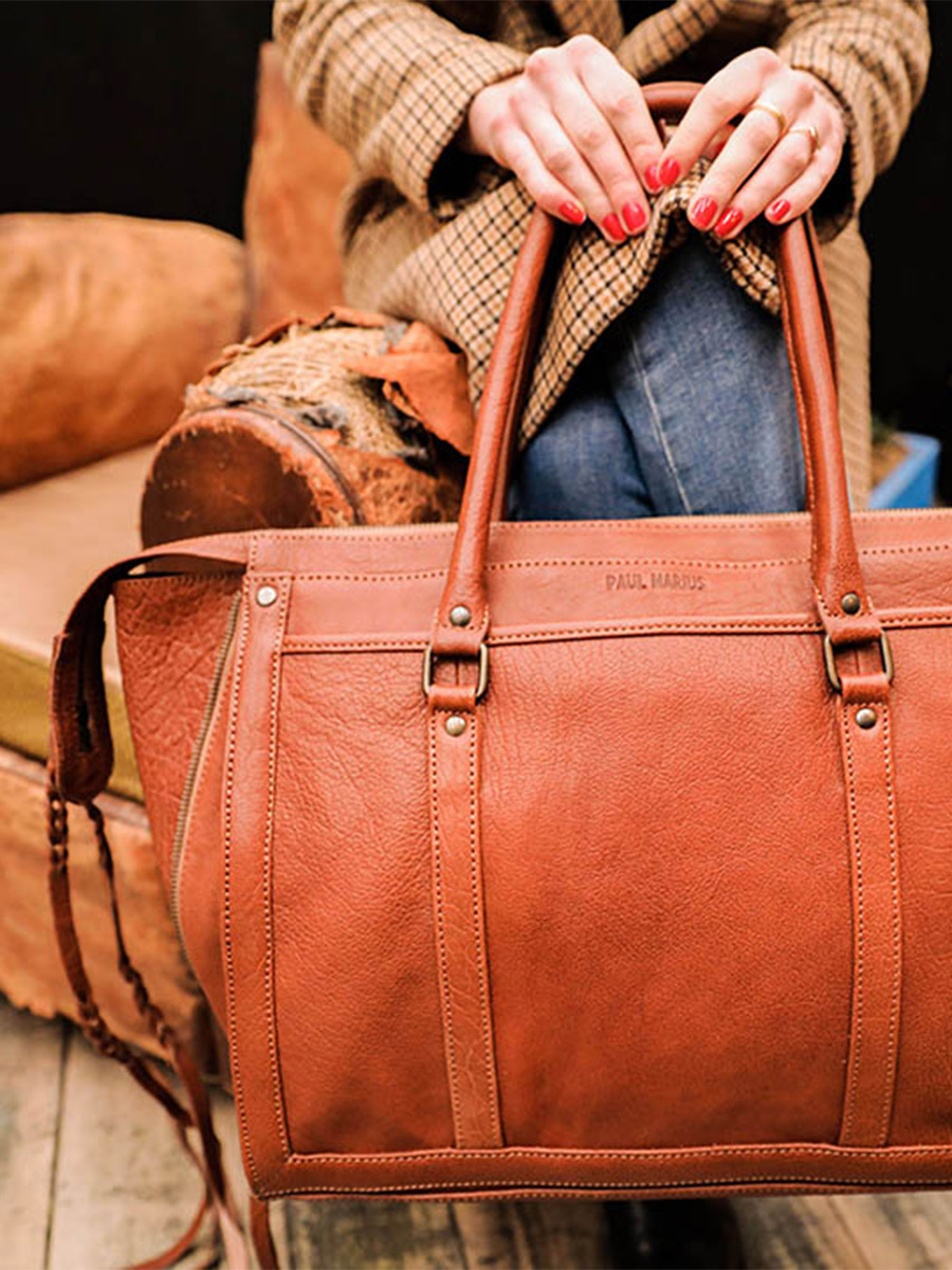 Sac à main marron cuir sales