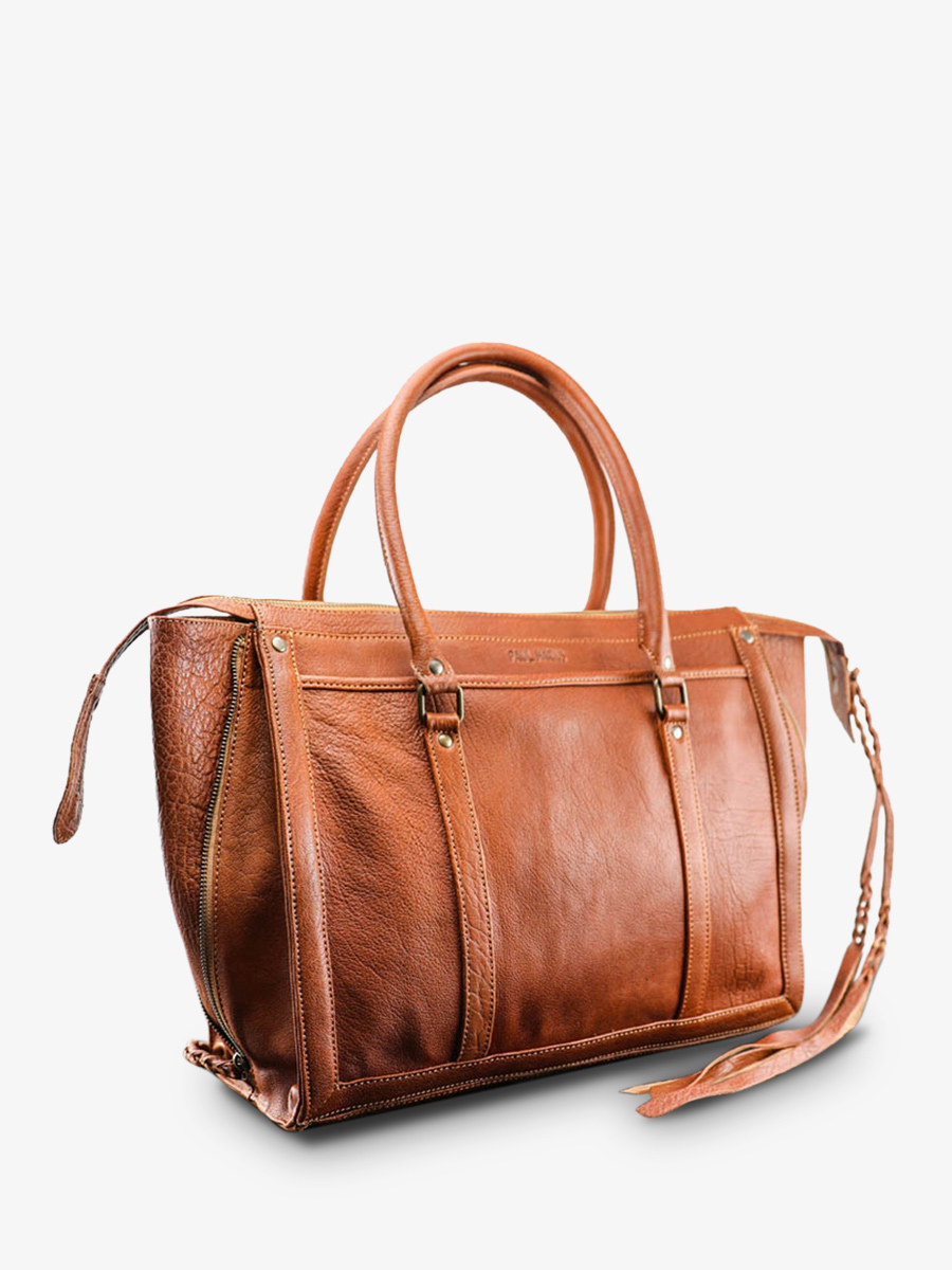 photo-vue-de-cote-sac-a-main-cuir-femme-marron-lerive-droite-m-naturel-paul-marius-w19m-l