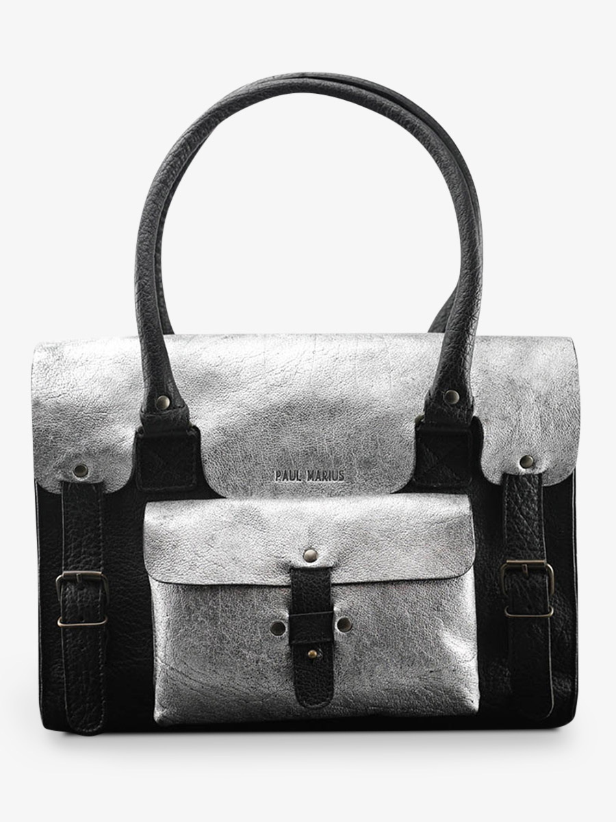 photo-matiere-sac-bandouliere-cuir-femme-argente-noir-lerive-gauche-m-argente-noir-paul-marius-w01m-s-b