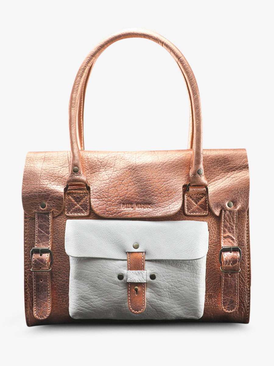photo-vue-de-face-sac-bandouliere-cuir-femme-rose-dore-blanc-lerive-gauche-m-or-rose-blanc-paul-marius-w01m-g-pi-w