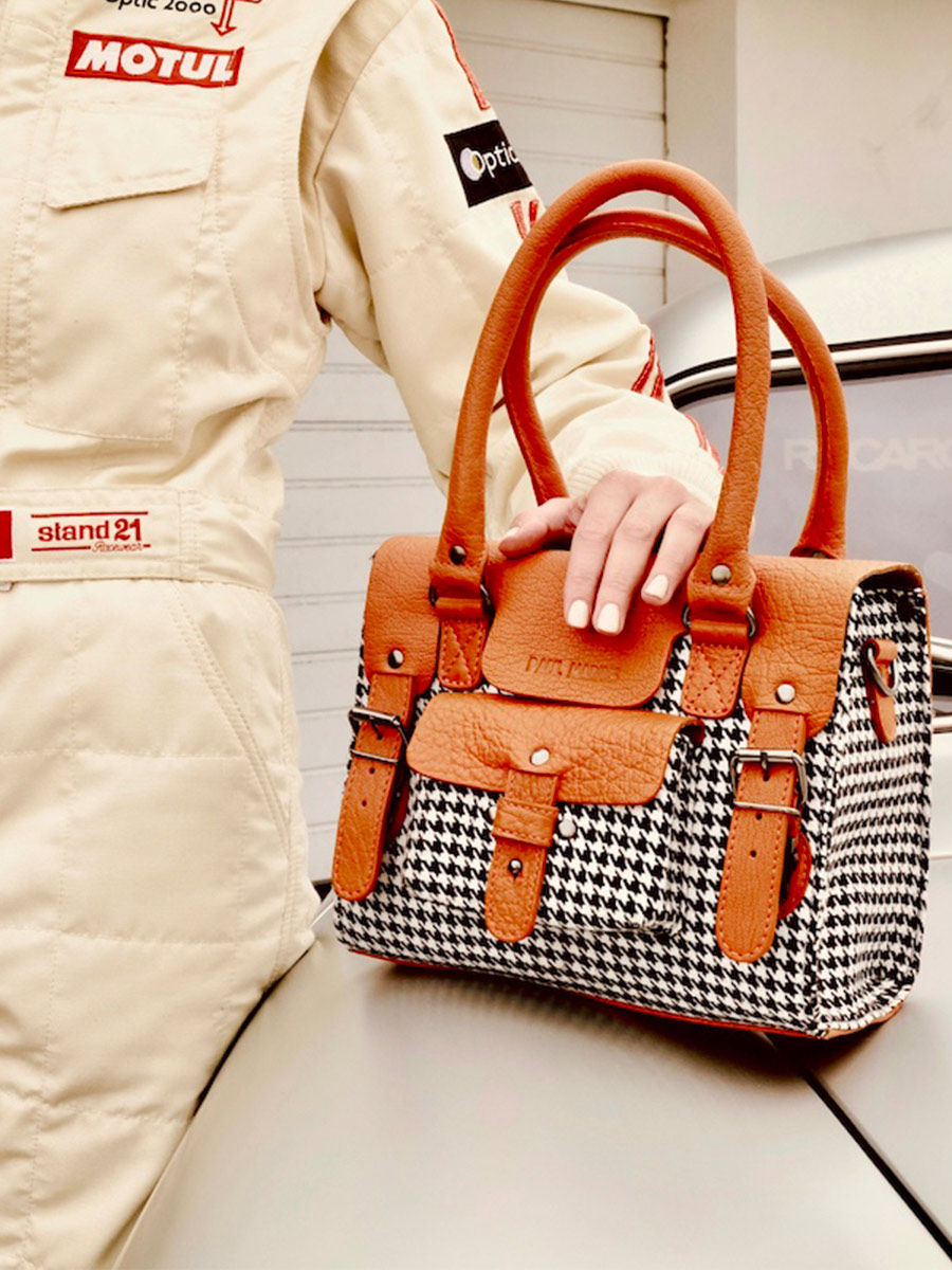 LeRive Gauche S Grand Prix Tangerine sac bandouli re cuir femme Orange PAUL MARIUS