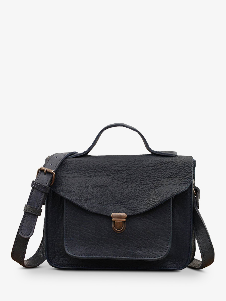 Sac bandoulière cuir on sale bleu marine
