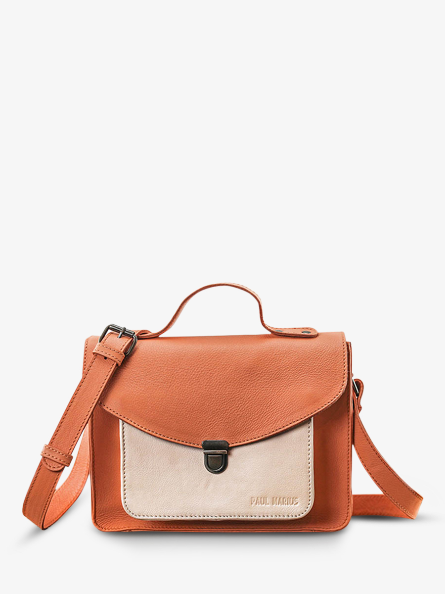 photo-vue-de-face-sac-bandouliere-cuir-femme-orange-mademoiselle-george-cupcake-abricot-paul-marius-w05-ck-ab