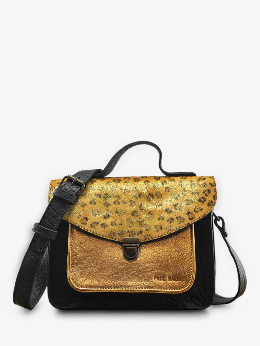 photo-vue-de-face-sac-bandouliere-cuir-femme-noir-dore-mademoiselle-george-leopard-noir-dore-paul-marius-w05-lp-b-g