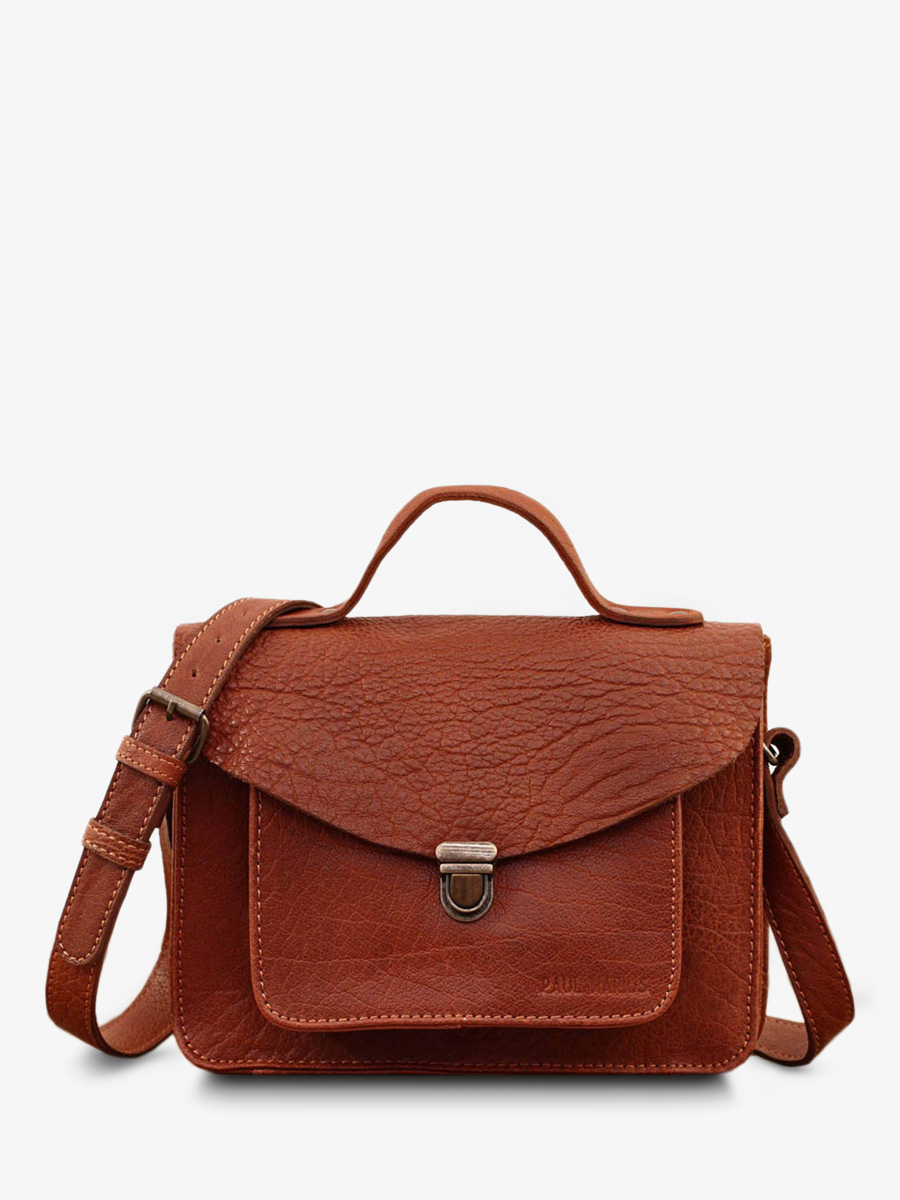 Mademoiselle George Naturel sac bandouliere cuir femme Marron PAUL MARIUS