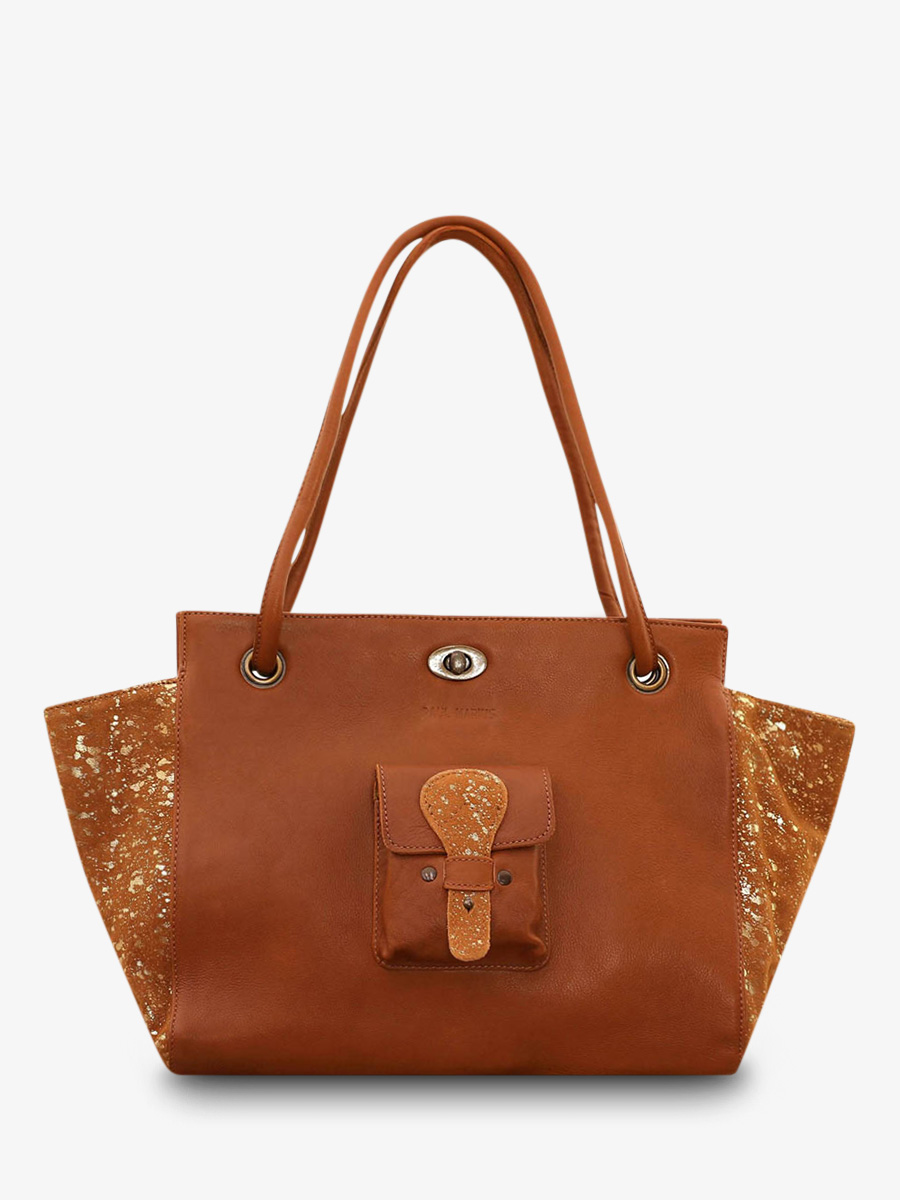 photo-vue-de-face-sac-a-main-cuir-paulmarius-marron-dore-madame-m-naturel-dore-paul-marius-m48-l-g