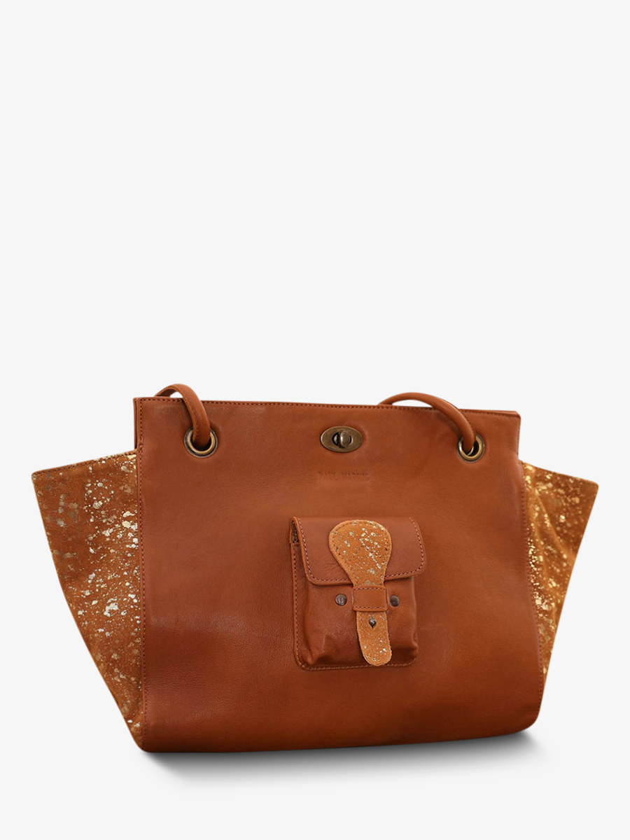 photo-vue-de-cote-sac-a-main-cuir-paulmarius-marron-dore-madame-m-naturel-dore-paul-marius-m48-l-g