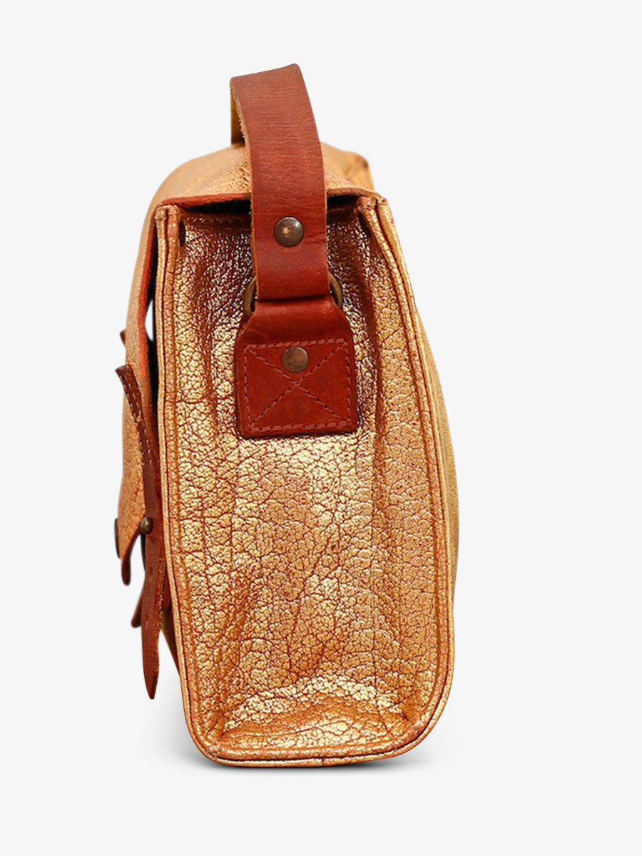 Sac en cuir doré hot sale