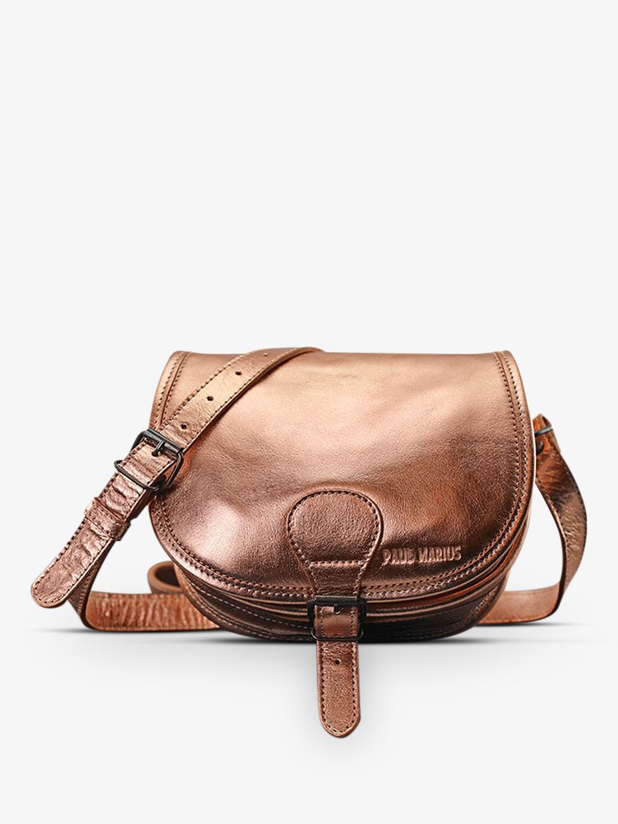 photo-vue-de-face-sac-bandouliere-cuir-femme-rose-dore-paul-marius-lebohemien