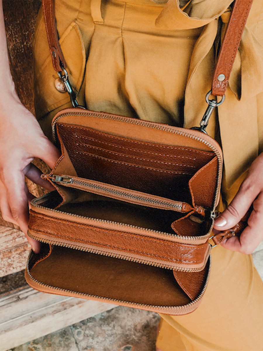 Paula Naturel sac ceinture cuir femme Marron PAUL MARIUS