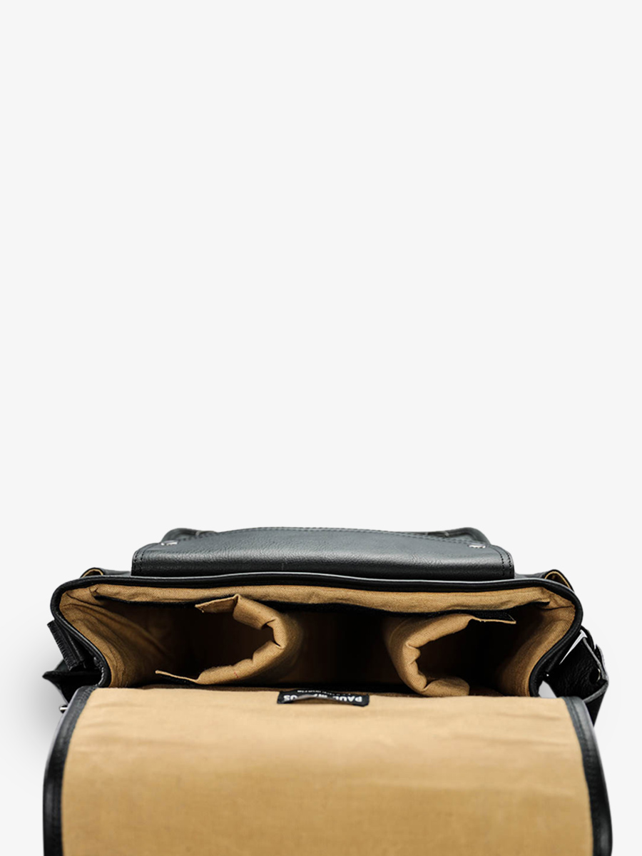 LePetitReporter Noir sac photo cuir argentique Noir PAUL MARIUS
