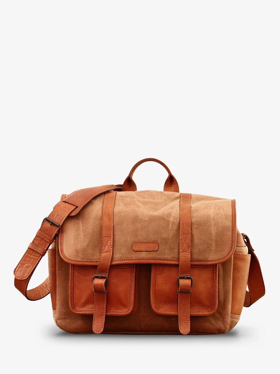 photo-vue-de-face-sac-photo-cuir-argentique-beige-lereporter-toile-beige-paul-marius-m54-bc
