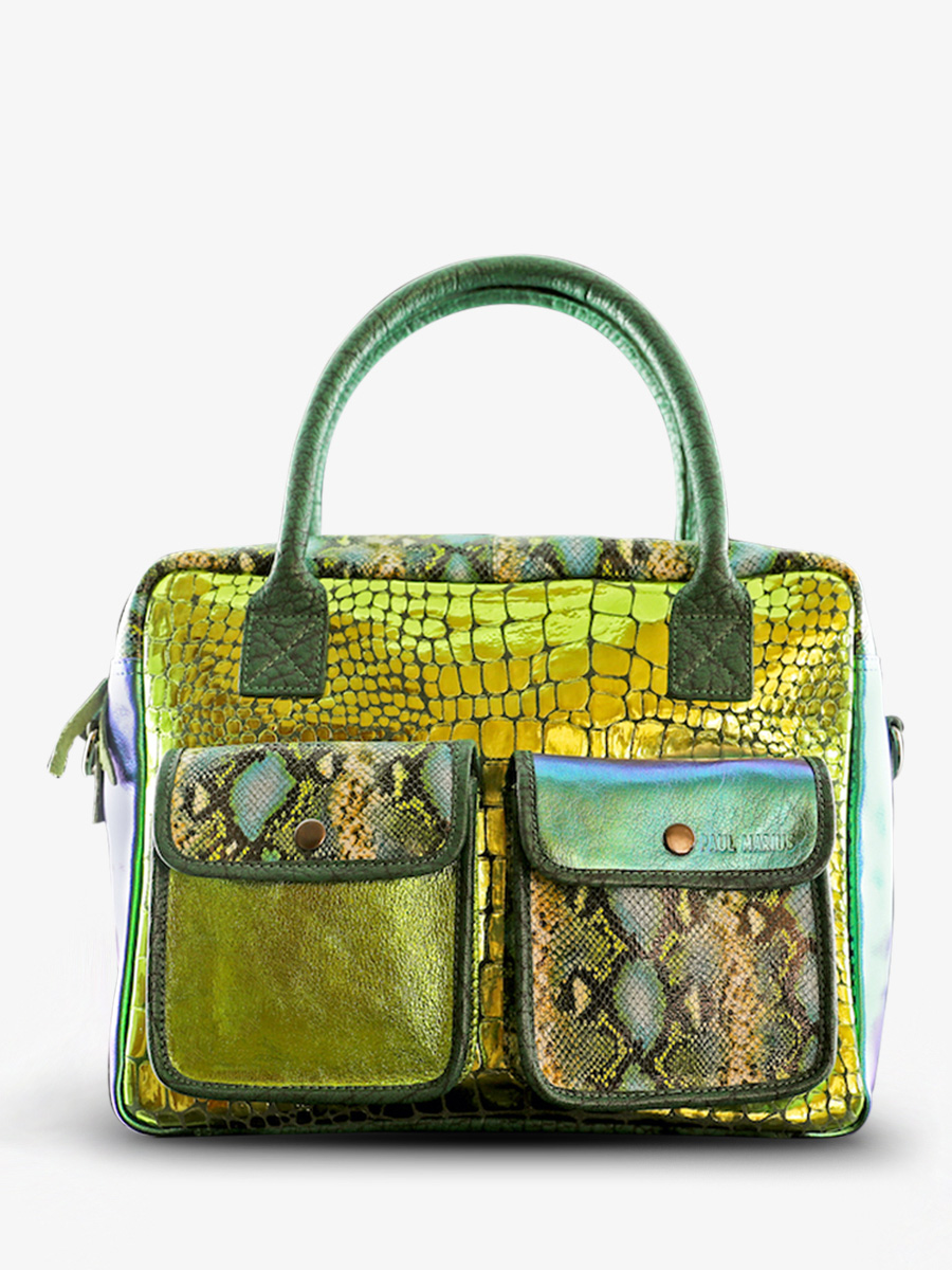 photo-vue-de-face-porte-document-cuir-femme-multicolore-ledandy-chimere-dragon-paul-marius-w04-ch-gr