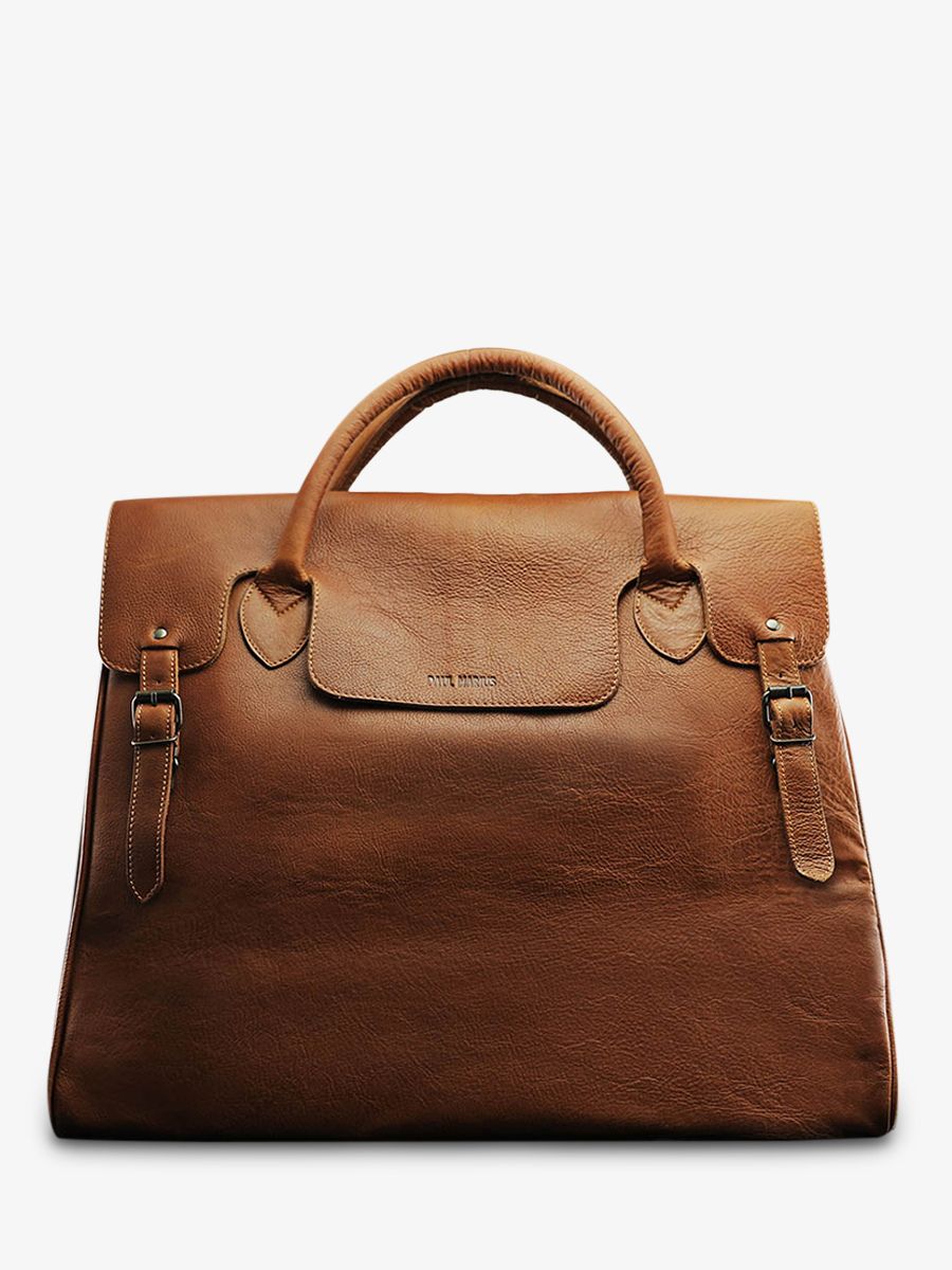 photo-vue-de-cote-grand-sac-de-voyage-cuir-homme-marron-rouen-delhi-tabac-huile-paul-marius-m105-ot