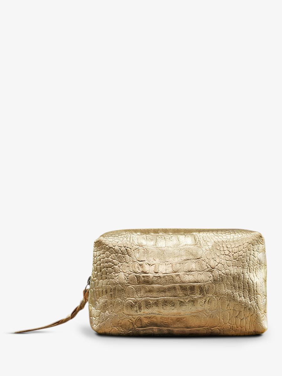 Pochette dorée sale femme