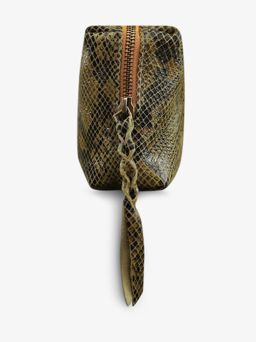 photo-vue-de-cote-pochette-cuir-femme-kaki-adele-python-kaki-paul-marius-m500-p-k