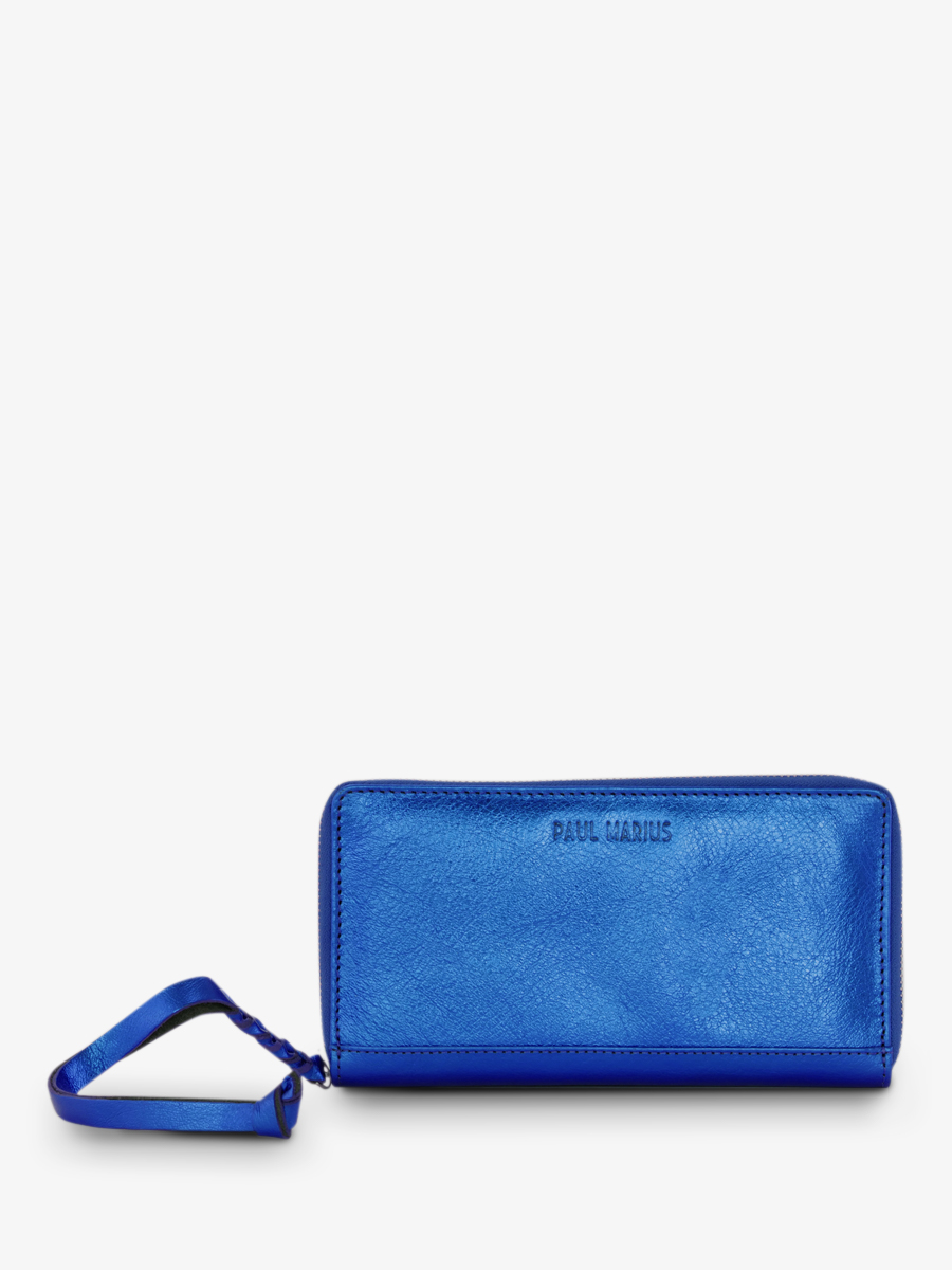 LePortefeuille Charlotte Bleu Electrique portefeuille en cuir femme bleu PAUL MARIUS
