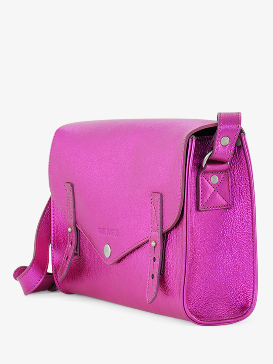 photo-vue-de-cote-sac-bandouliere-cuir-femme-rose-l-indispensable-ultraviolet-paul-marius-m08-uv-pi