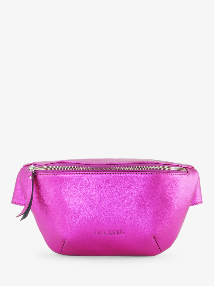 photo-vue-de-face-sac-banane-cuir-femme-rose-labanane-ultraviolet-paul-marius-m503-uv-pi