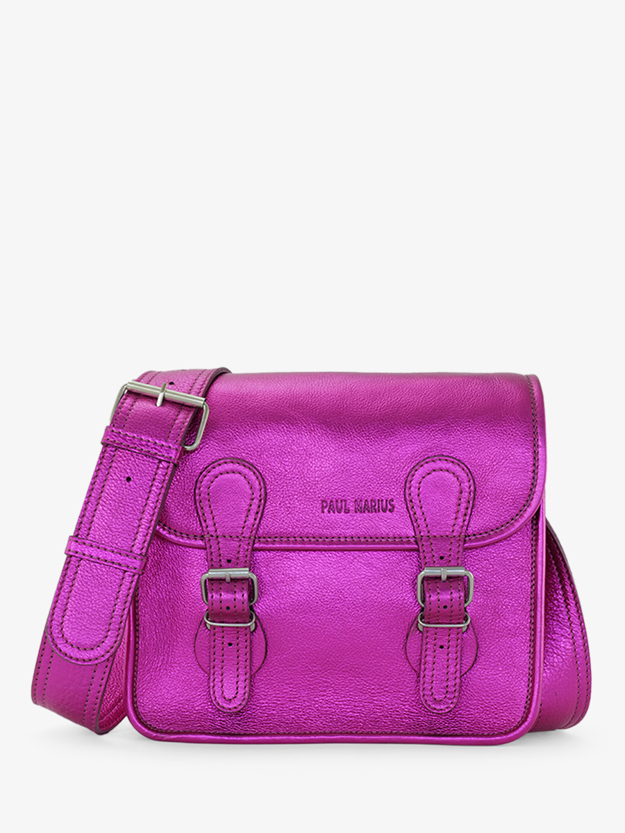 photo-vue-de-face-sac-bandouliere-cuir-femme-rose-la-sacoche-s-ultraviolet-paul-marius-m02s10-uv-pi