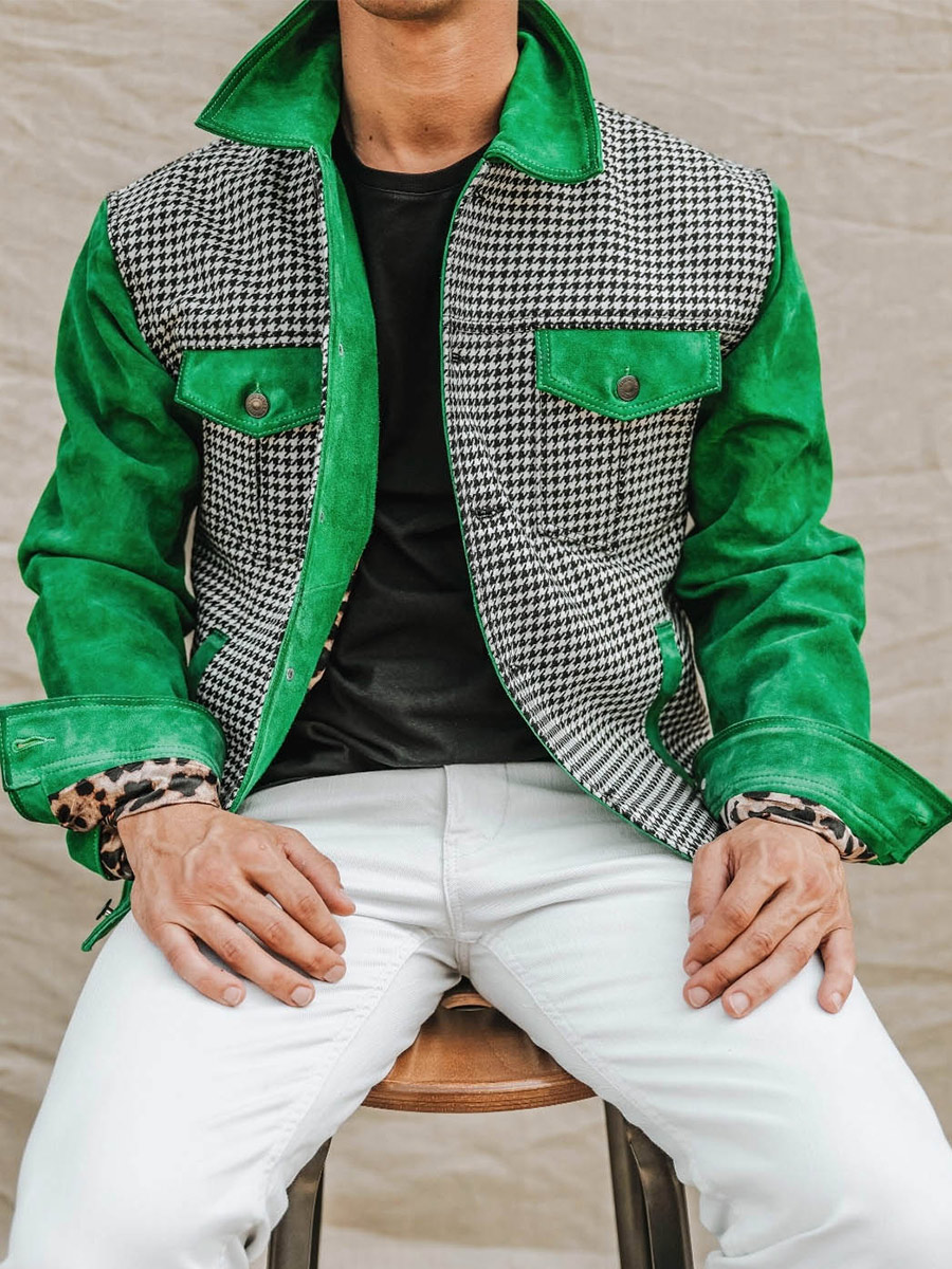 photo-vue-de-face-veste-cuir-nubuck-homme-vert-lenumero-1-vert-acide-paul-marius-blouson-hs-gr-s